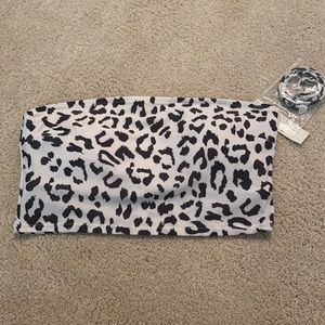 Women’s Leopard print Aerie bandeau swim suit top
